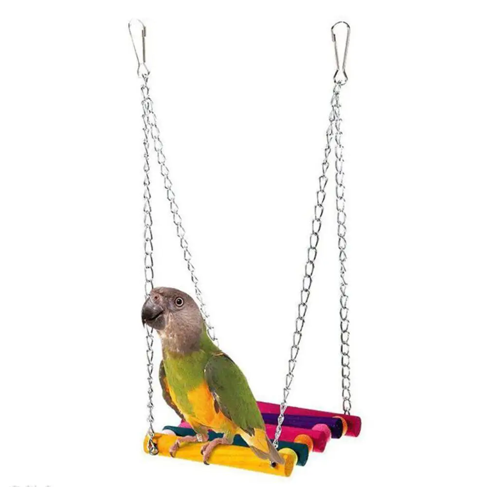 Wood Swing Stand Bar Climbing Ladder Handstand Bird Hanging Toy | Дом и сад