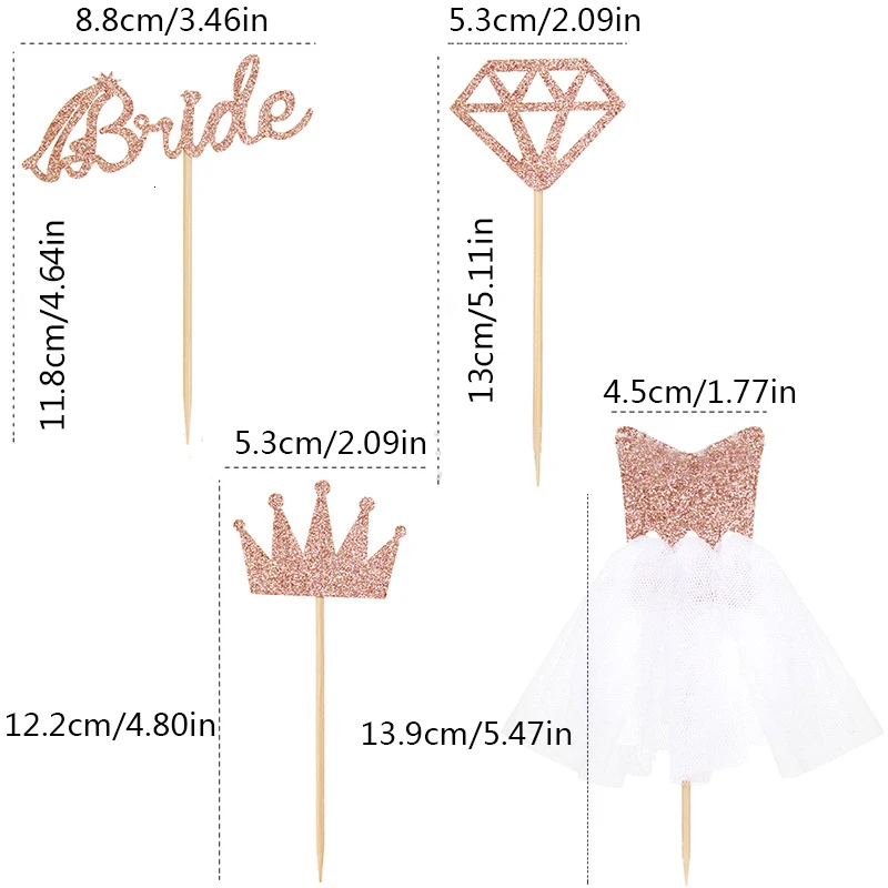 4 шт Свадебные вечерние топперы для кексов флажки торта свадебные украшения