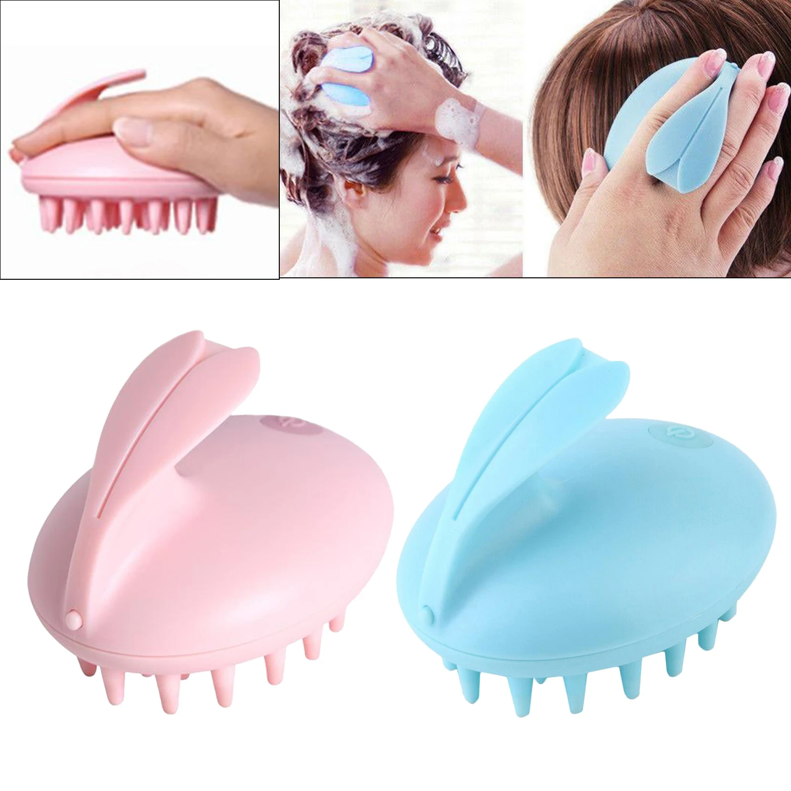 

3V Cute Electric Scalp Massager Comb Comb Head Care Brush Humanized Design