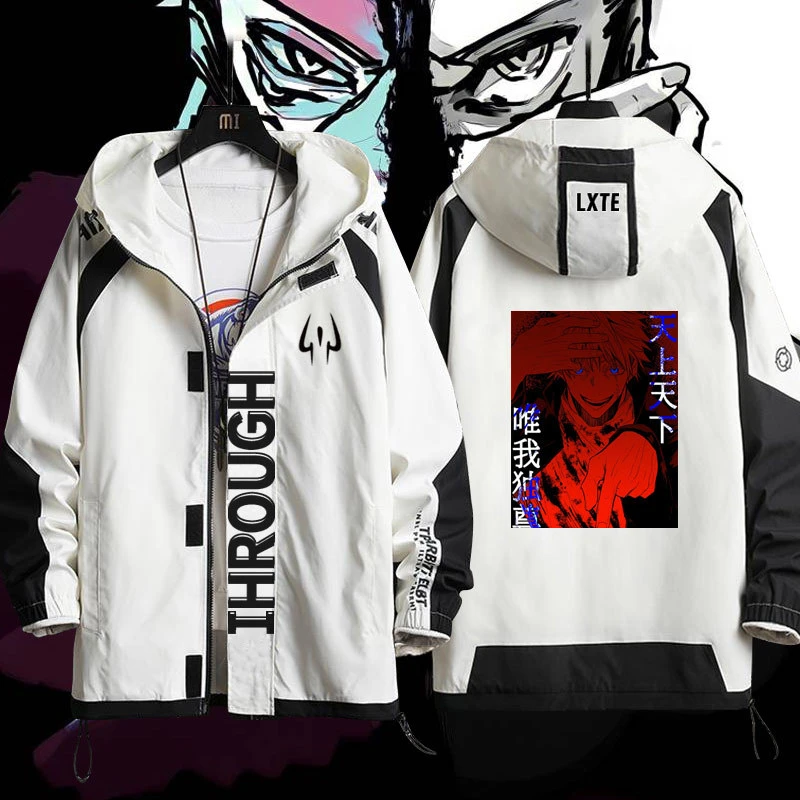 

Jujutsu Kaisen Cosplay Costumes Jacket Jacket with Hat Coat Jackets Anime Adult Couple COS Apparel Christmas Halloween Gift