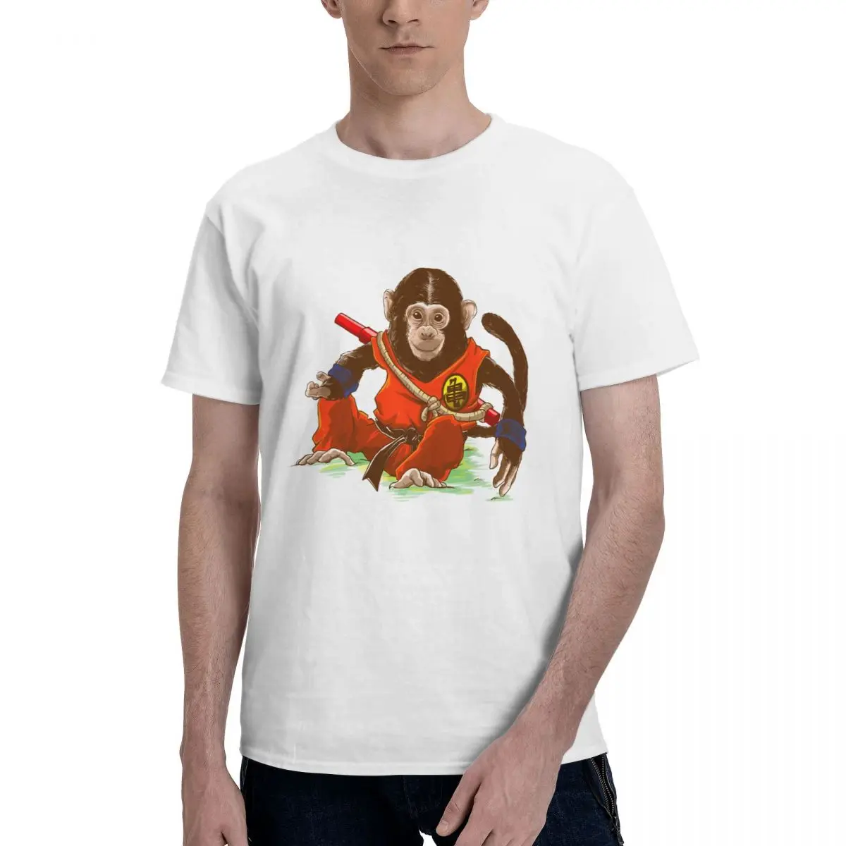 

Мужская хлопковая футболка с коротким рукавом и принтом «Драконий жемчуг»