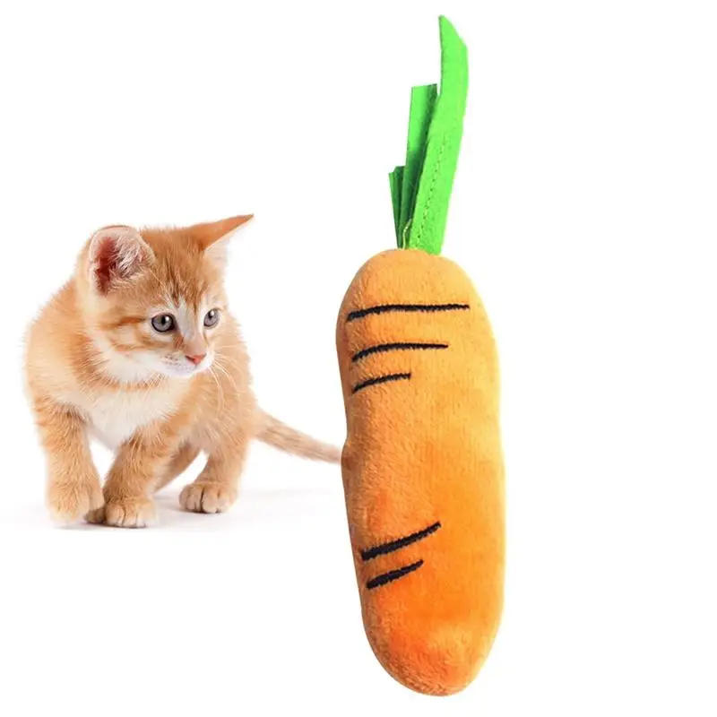 

1pc Carrot Shaped Pet Bite Resistant Plush Puppy Squeaky Toy Squeaky Sound Funny Toy For Dogs Molar Chew Toys Dog Accessories