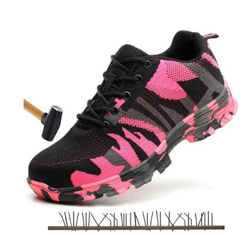 

Men's New Anti Smashing Steel Toe Cap Protective Work & Safety Shoes Men Puncture Proof Indestructible Work Safety Boots Shoes