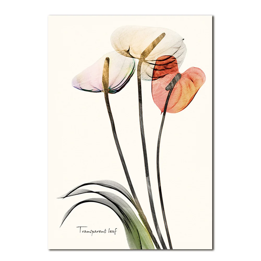 Минималистичный плакат и печать зеленых растений настенные картины в