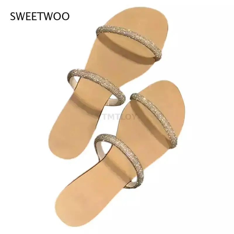 

Summer Ladies New Slippers Casual Flat Shoes Slippers Rubber Basic Indoor Home Shoes Flip Flops