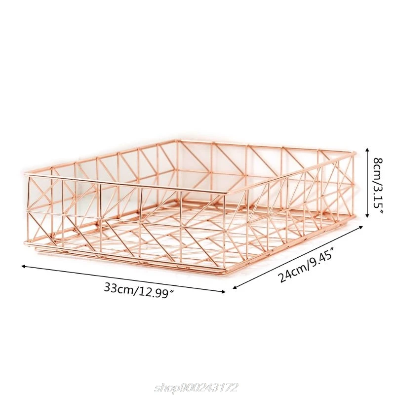 

Nordic Wrought Iron Magazine Newspaper Storage Basket Desktop Sundries Organizer Rack Holder A14 21 Dropship