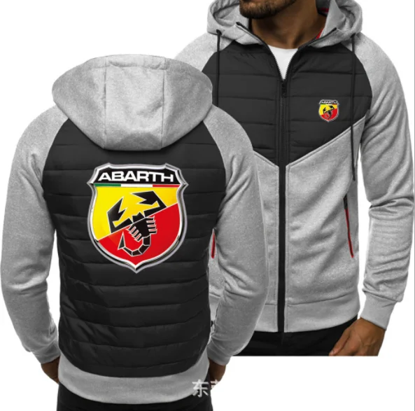

2021new Men for ABARTH Print Spring Autumn Mens Jacket Casual Sweatshirt Long Sleeve Mens zipper Jacket Man Hoody