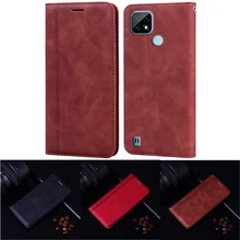 Phone Cover For Realme C21 Case PU Leather Luxury Wallet Magnetic Fashion Capa Stand Case For Realme C21 Protector Cover Coque