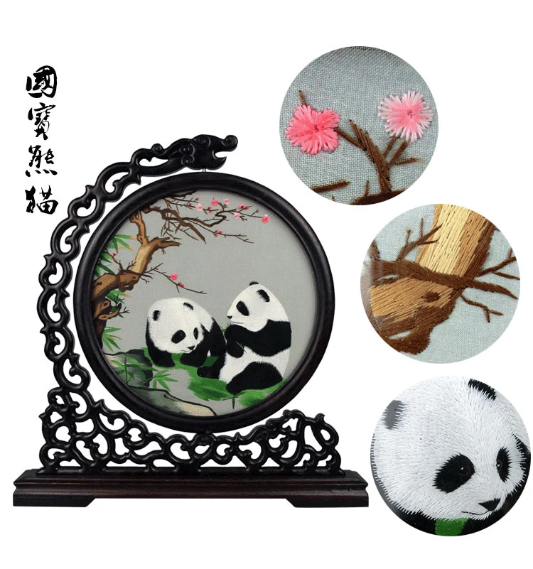 Tangfoo китайская ручная вышивка Сучжоу двусторонняя экрана украшение красивый