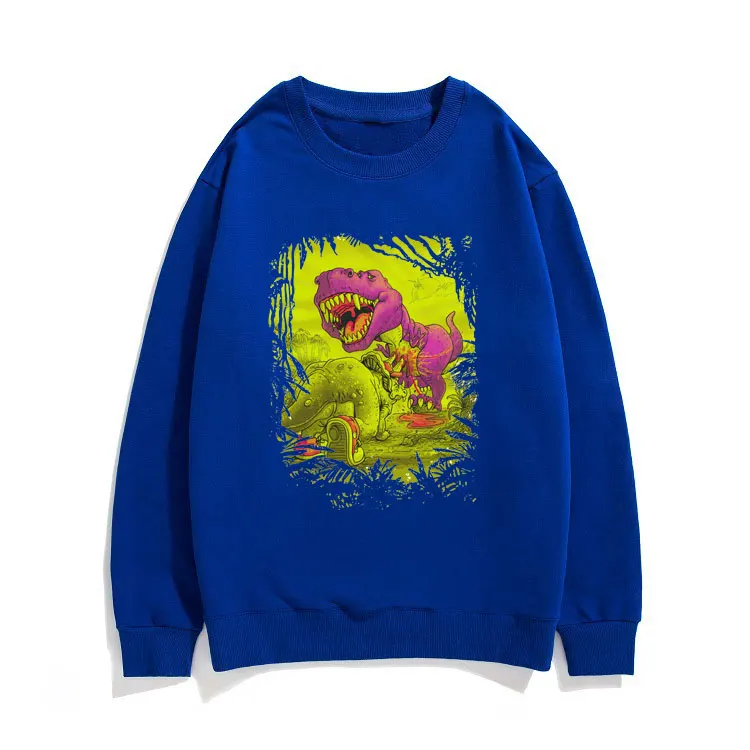 

Unisex Fleece Cotton Tops Jurassic Park Tracksuit Dinosaur Pattern Pullover Tyrannosaurus Sweatshirts Men Women Funny Sweatshirt
