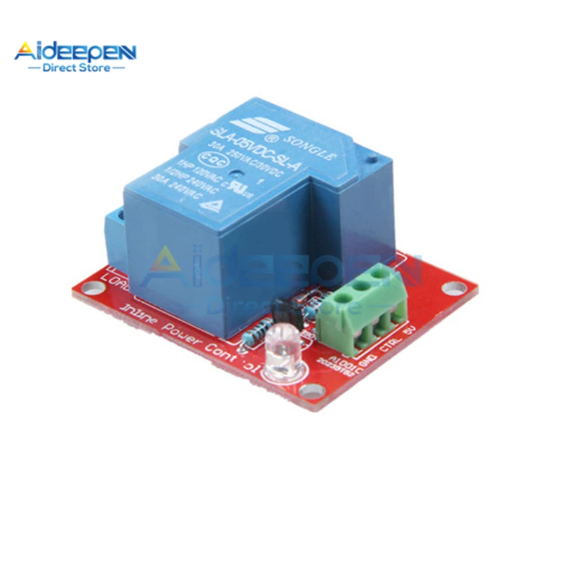 Высокая мощность 5 в 30A 1 канал релейный модуль Интерфейсная плата H/L Уровень