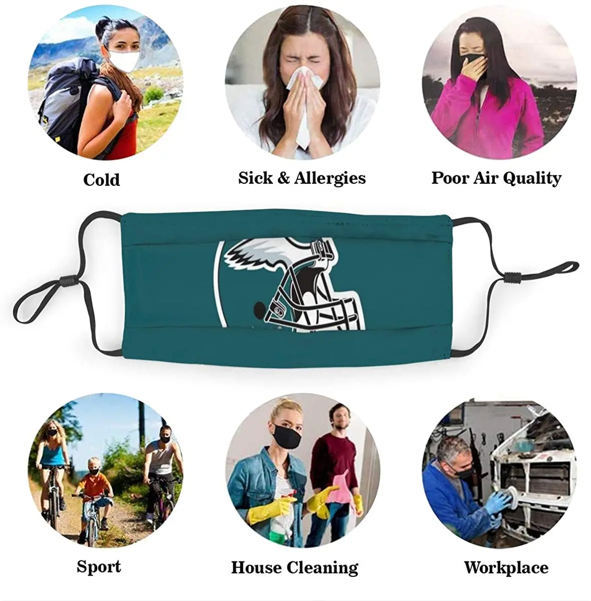 

Unisex Anti-Dust Face Cover Washable Fabric Adjustable Mouth Reusable Sport Scarf face mask