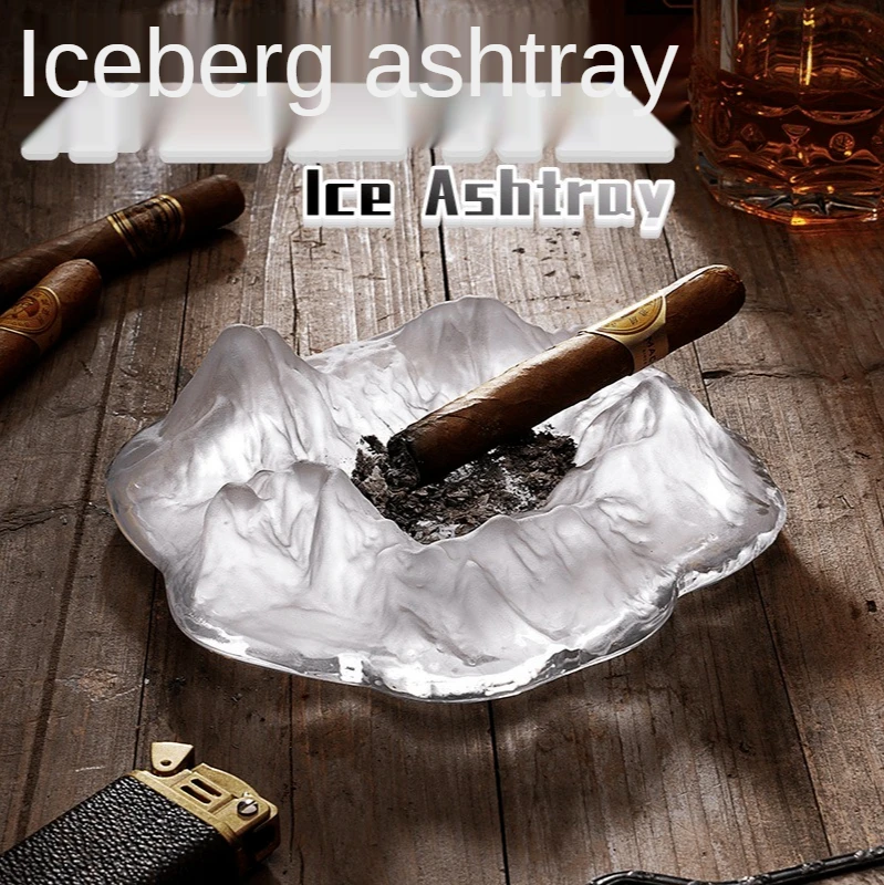 

Стеклянная Хрустальная пепельница домашняя креативная горная модель портативная пепельница для гостиной настольное украшение аксессуары...