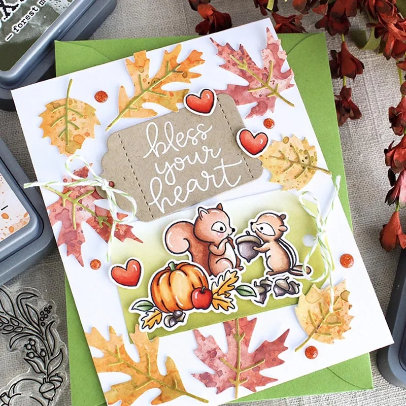 Металлические трафареты с кленовыми листьями и филбертом красивая высечка в