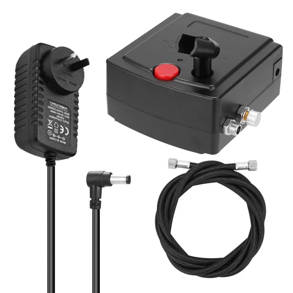 

Portable Airbrush Compressor Kit Pump Paint Spray Gun Mini Airbrush Compressor for Cake Art Painting Model Spraying Air Brush