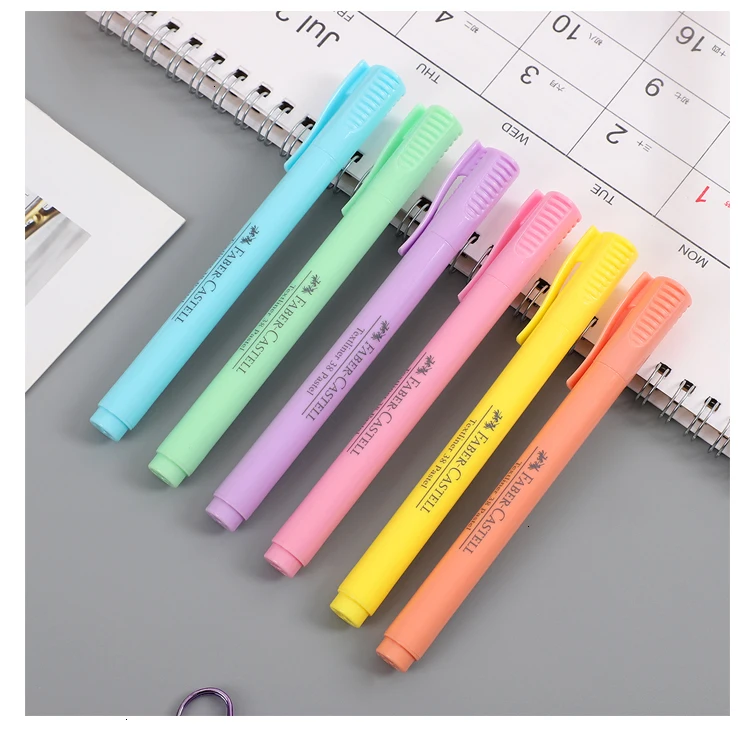 6 шт. или 8 шт./компл. Faber Castell милый маркер ручка мгновенной проявки Macaroon флуоресцентный пигмент чернила Маркер пули joural товары для рукоделия