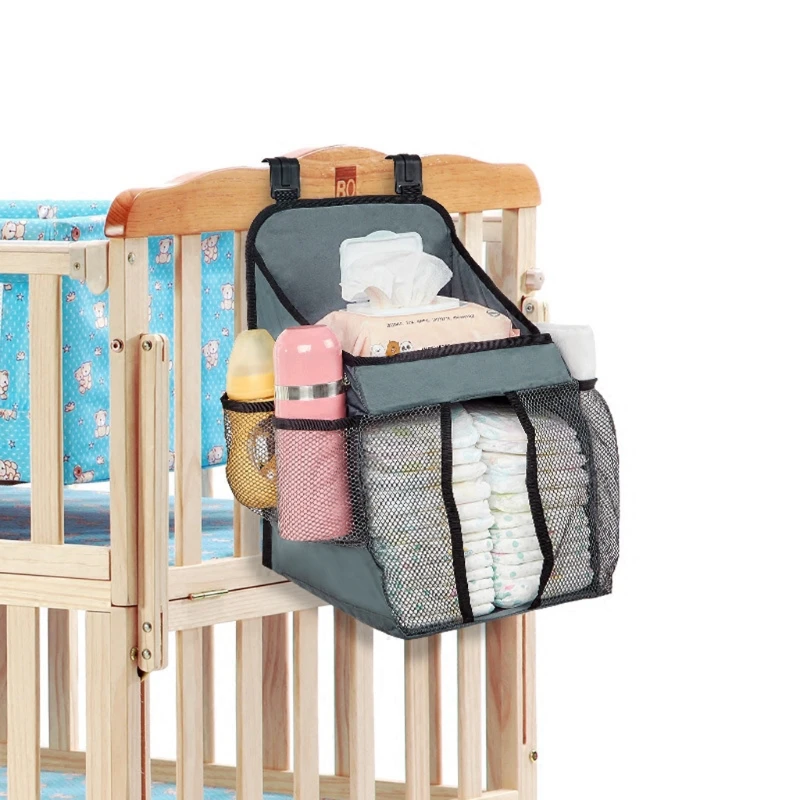 

Crib Organizer Baby Crib Hanging Storage Bag Baby Clothing Caddy Organizer for Essentials Bedding Diaper Nappy Bag