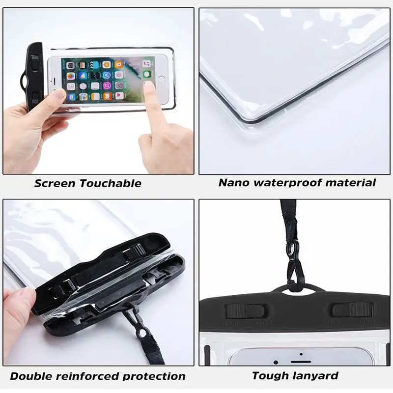 Universal Waterproof Case For iPhone 11 X XS MAX 8 7 6 s 5 Plus Cover Pouch Bag Cases For Phone Coque Water proof Phone Case