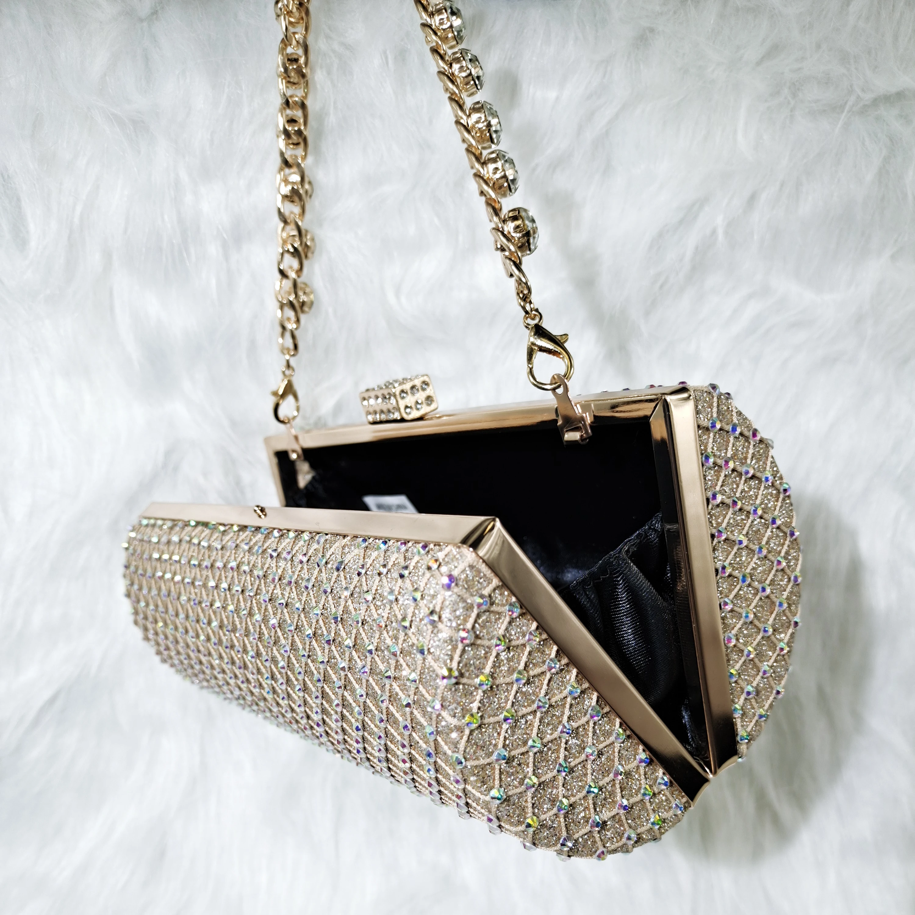 QSGFC Gold Comfortable Streamline Pointed Shoes Noble Ladies Stiletto Shoes Matching Bag Wedding Or A Pair Of Shoes