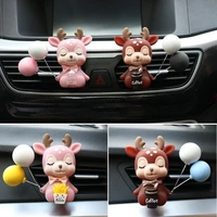 creative cute deer car air outlet perfume clip car interior air freshener car accessories air conditioning air outlet pendant