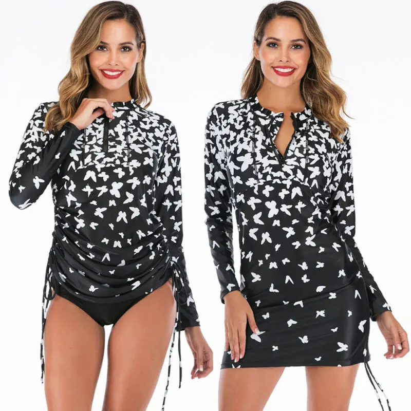 Женский брендовый новый топ с принтом Защита от солнца топы для серфинга