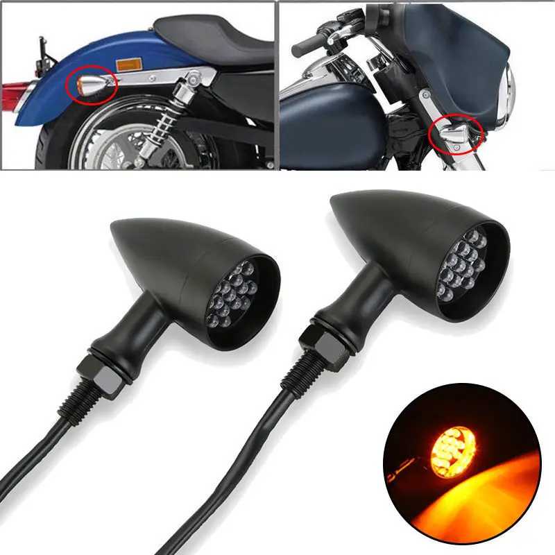 

Universal 20 LED Motorcycle Bullet Style Stop Brake Running Turn Signal Tail Light For Honda Yamaha Suzuki Kawasaki