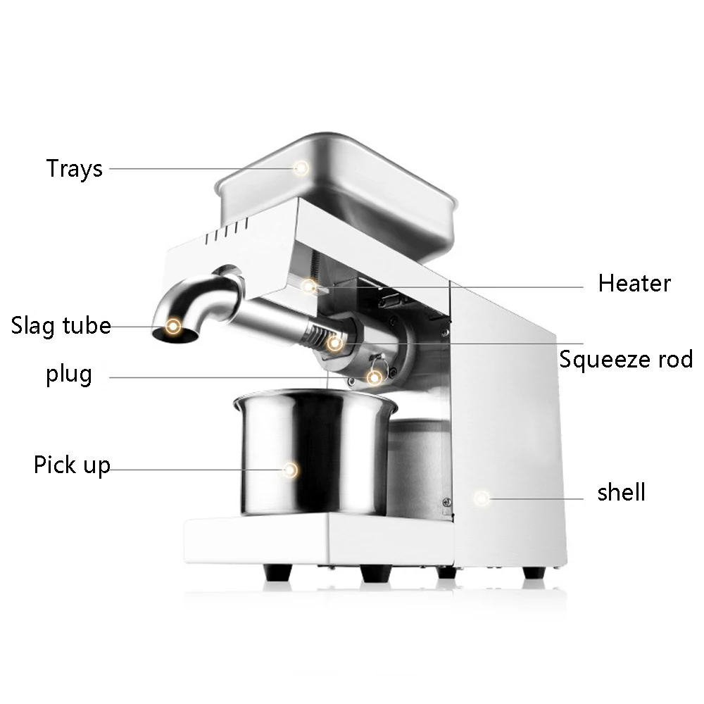 750 Вт пресс для масла домашний автоматический экспеллер Горячий Холодный