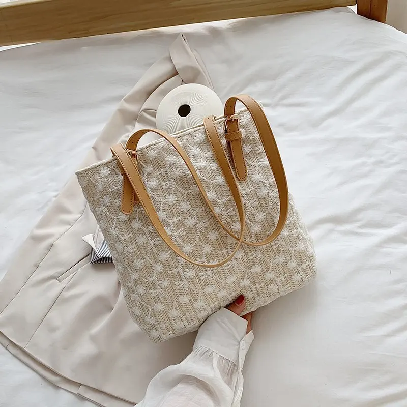 

Womens Handbags Large Capacity Women's 2021 New Fashion Shoulder Lace Tote Bag Purses