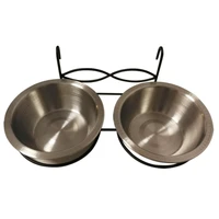 food feeding with hook anti slip home portable dog stainless steel hanging dishes pet bowl drinking water puppy double cat