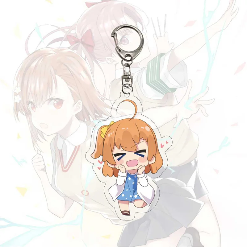 Toaru Kagaku No Railgun Keychain Misaka Mikoto Acrylic Charms Key Chain Men Pendant Ring Girls Holder Jewelry Llaveros | Украшения и