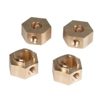 4pcs durable copper hexagon wheel hex for%c2%a0axial%c2%a0110%c2%a0rbx10%c2%a0ryft%c2%a0off road rc car frame axle accessories