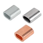 0,5 мм  40 мм Сталь наконечники для проводов, веревок ОБЖИМНАЯ втулка, 304 Нержавеющаясталь Сталь, латуни, алюминия, эллипс наконечники для проводов, веревок, J007