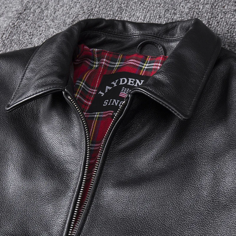 Мужская авиаторская куртка-бомбер модная мотоциклетная куртка из натуральной