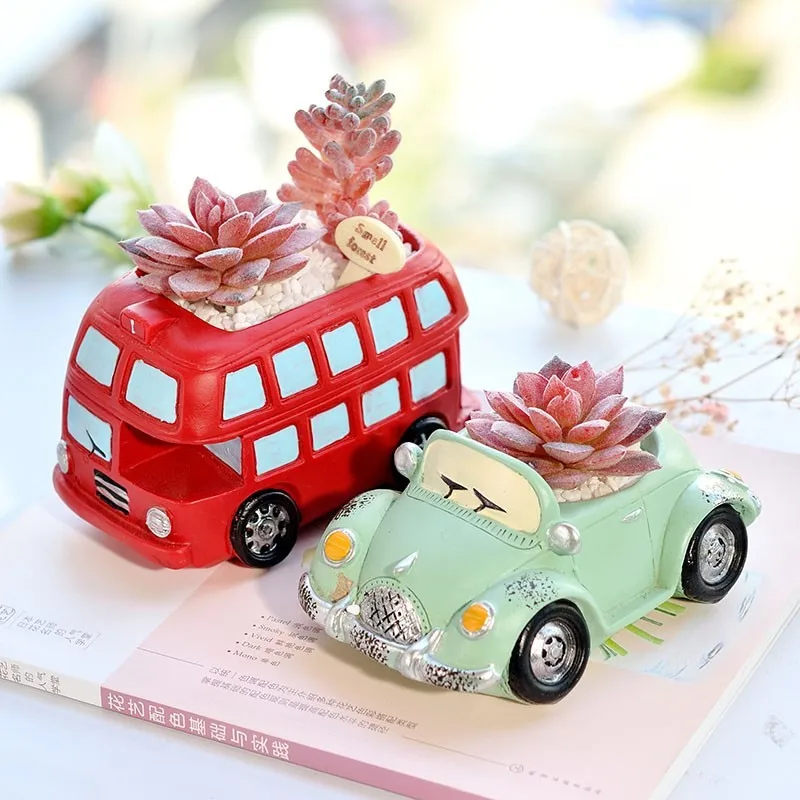 Автомобиль смолы цветочный горшок сад бонсай-суккулент растение Крытый