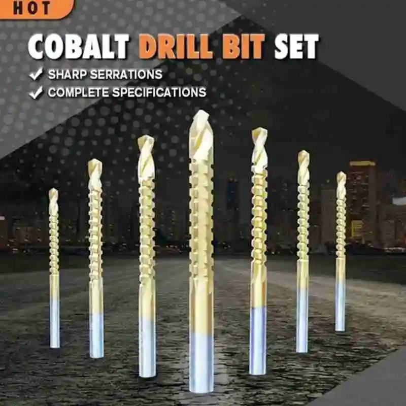 

1pc Drill Bit Carbide Tip HSS High Drill Bit Saw Set Coated Metal Hole Woodworking tools Drilling Titanium Drill Wood F1E0