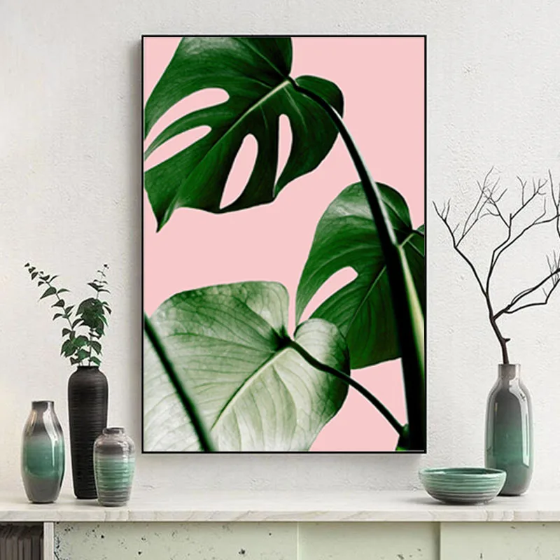 Скандинавский тропический постер настенное искусство Пальмовые Листья картина