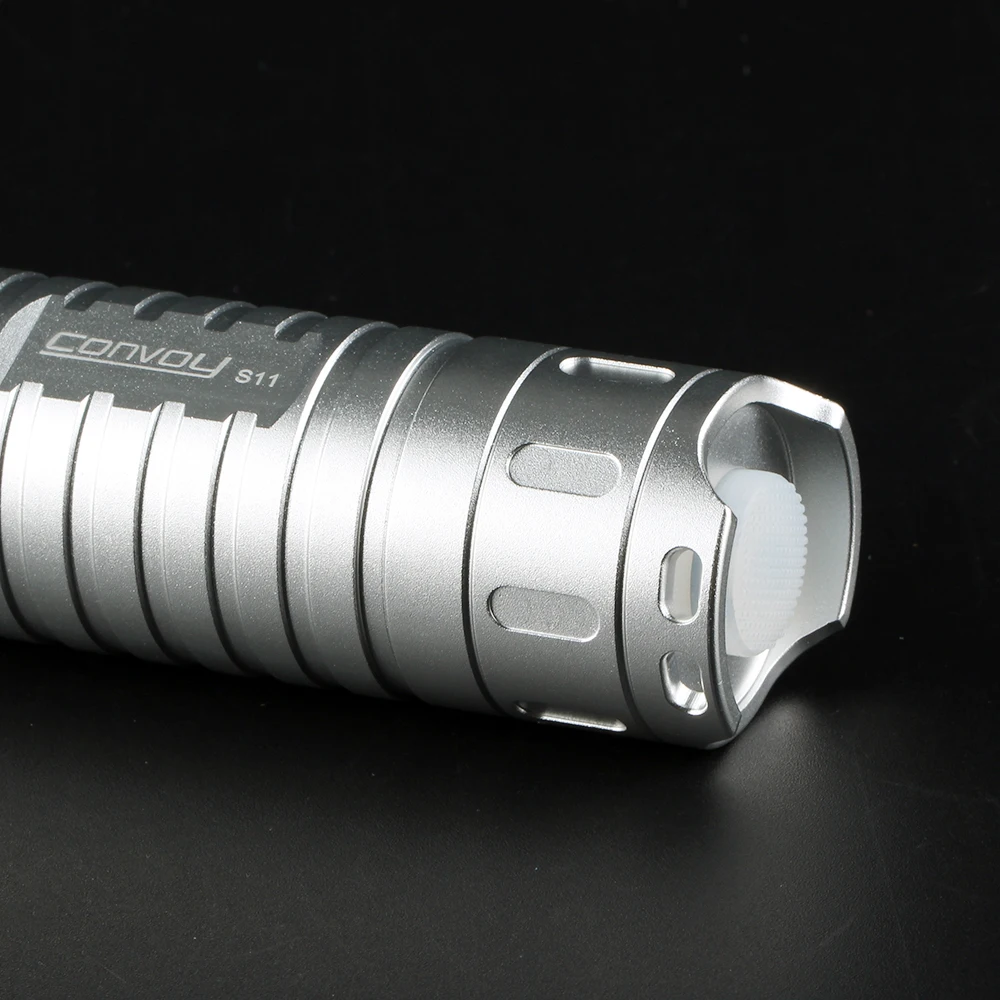 Светодиодный фонарик Convoy S11 Cree XHP50.2 серебристый фонарь для лагеря Рабочий 18650 26650