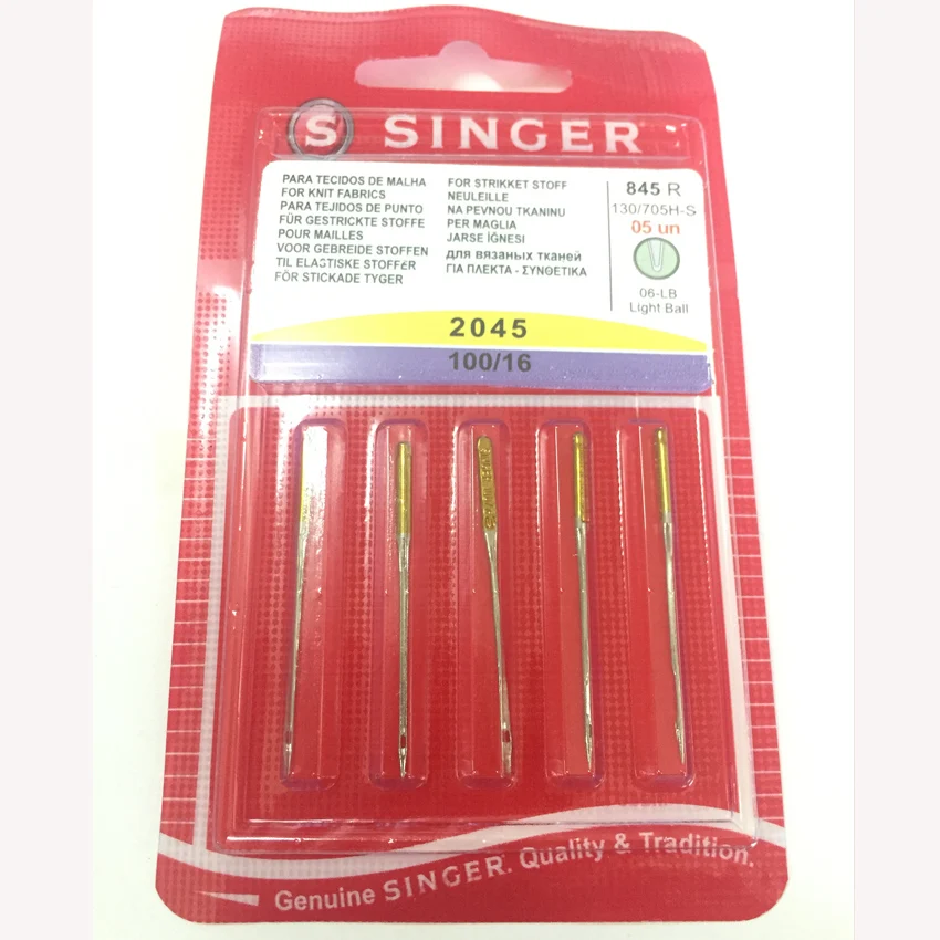 Singer Premium Ball Point Sewing Machine Needles 2045 - Sizes 80/11,100/16- 1pack =5pcs