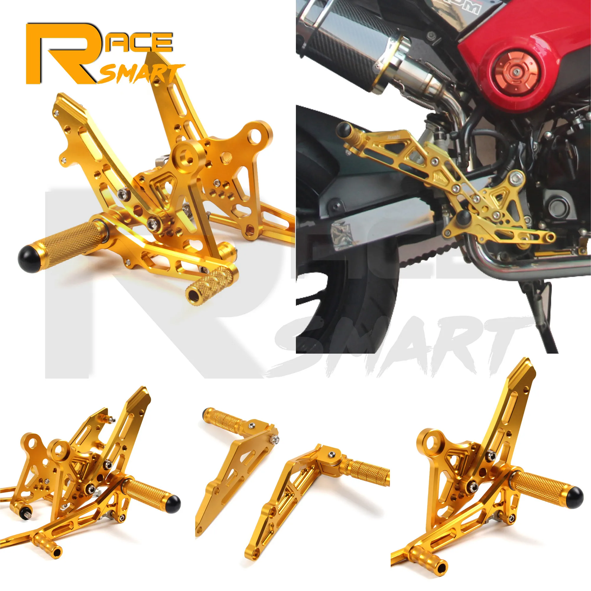 Для HONDA MSX125 2013 2014 2015 2016 2017 Мотоцикл с ЧПУ Регулируемая Задняя подставка для ног