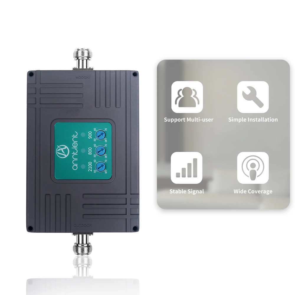 Усилитель сигнала 2G 3G 4G трехдиапазонный сотовый усилитель GSM 900/DCS LTE 800/ WCDMA UMTS 2100