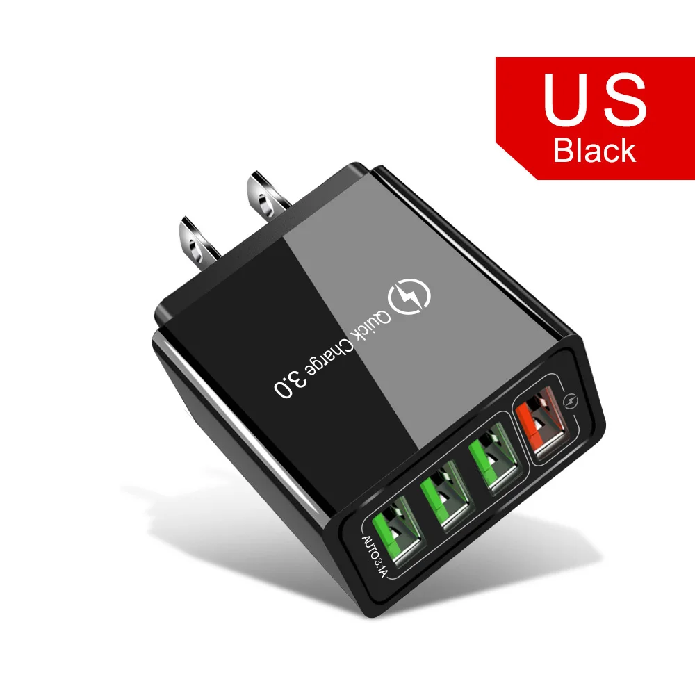 Олаф Quick Charge 3,0 4 порта USB зарядное устройство QC3.0 USB зарядное устройство для телефона EU/US/UK для samsung S10 S9 Xiaomi Mi9 iPhone X 8 настенное зарядное устройство