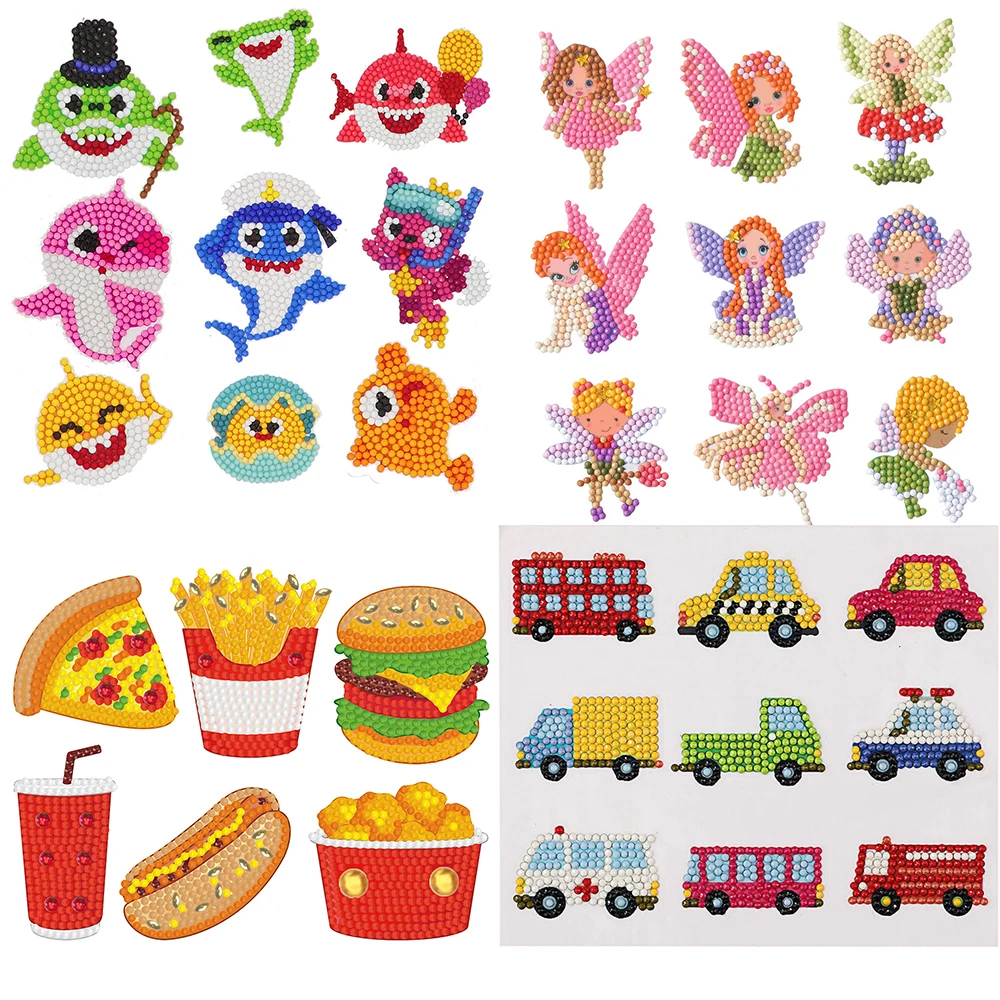 

5D алмазная живопись, наклейки «сделай сам», полная Алмазная вышивка, Мультяшные наклейки, наборы для вышивки крестиком, детские украшения, н...