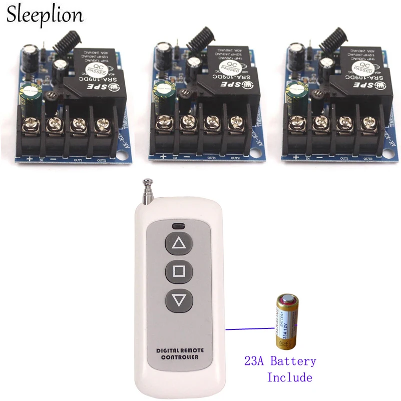 

Sleeplion 12V 14V 16V 18V 24V 36V 48V 30A Switch With Remote Control Switch Relay 30A 24V 12V 36V 48V Module Board 315MHz/433MHz