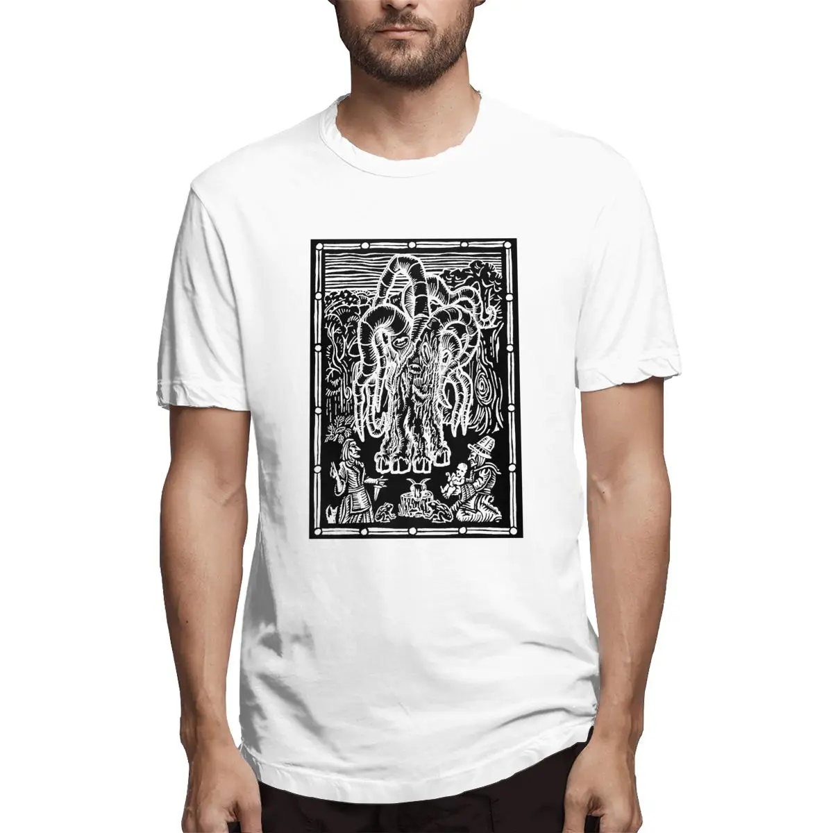

The Offering - White Graphic Tee Men's Short Sleeve T-shirt Funny Tops