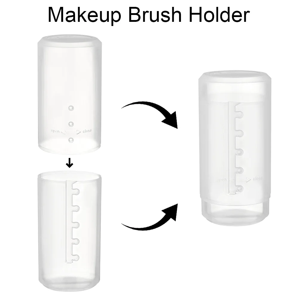 Держатель для кистей макияжа пластиковый чехол путешествий водонепроницаемая