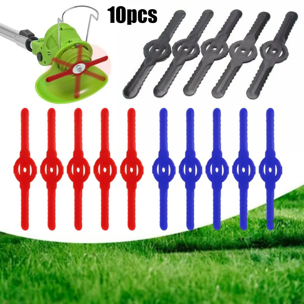 

10X Plastic Blades Cutter Replace For Cordless Grass Trimmer Strimmer Tools For Garden Scenes, Trimmers And Lawn Mower Knives