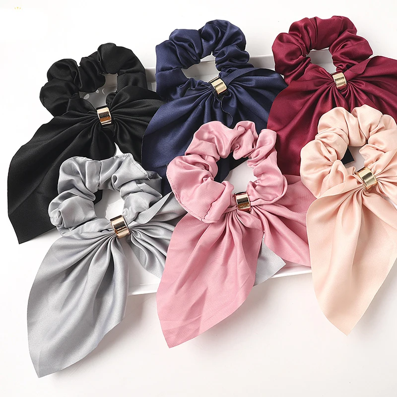 Новинка 2020 женские резинки для волос головные уборы банты атласный держатель
