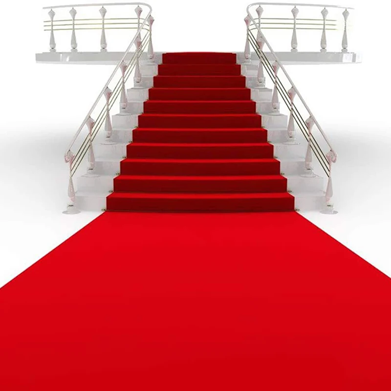 

New Party Event Ceremony Wedding Carpet Aisle Runner Non-slip Non-woven Fabric White Wedding Carpet Custom Wedding Aisle Carpet