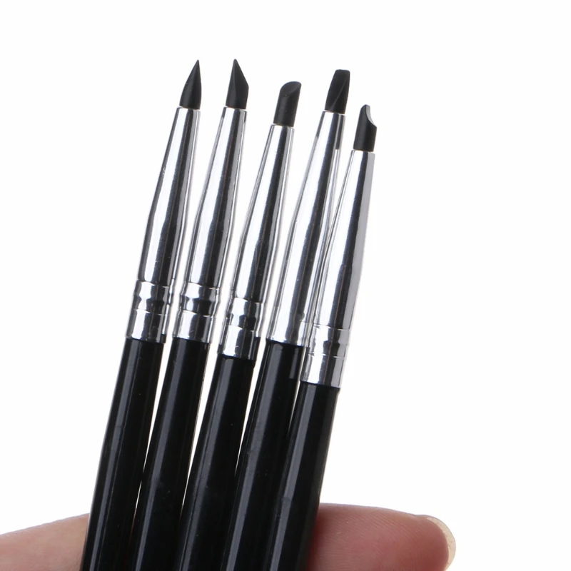 

5 Styles Resin Smearing Sticks Epoxy Resin Coloring Daubed Silicone Pen Tools