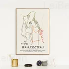 Французский абстрактный холст Jean Cocteau картина галерея Люси Вир 1960 выставочный плакат настенные художественные Плакаты Декор для интерьера роспись